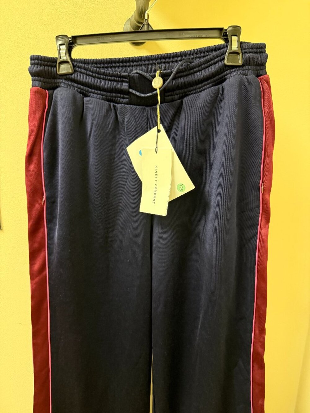 Ninety Percent Wide Leg Pants - Navy & Burgundy - Size M - NWT